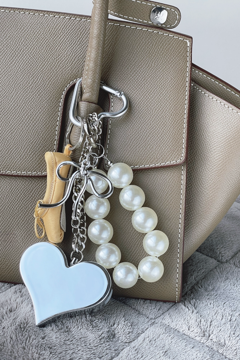 Heartbeat Safety Alarm Charm Collection (dancing pearl silver set)