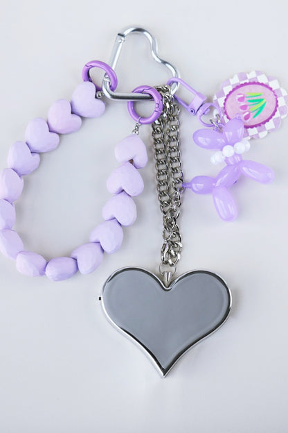 Heartbeat Safety Alarm Charm Collection (purple puppy silver set)