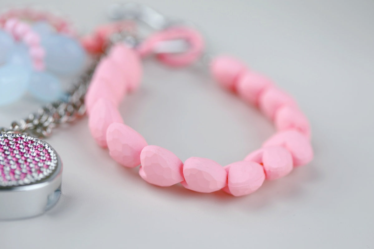 Heartbeat Safety Alarm Charm Collection (pink puppy diamante set ）