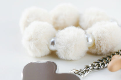 Heartbeat Safety Alarm Charm Collection (fuzzy brown puppy silver set)