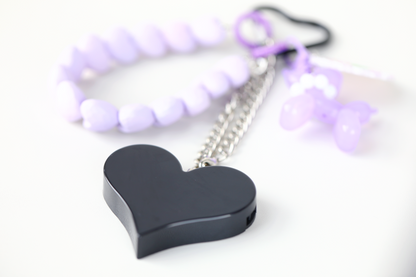 Heartbeat Safety Alarm Charm Collection (purple puppy black set)