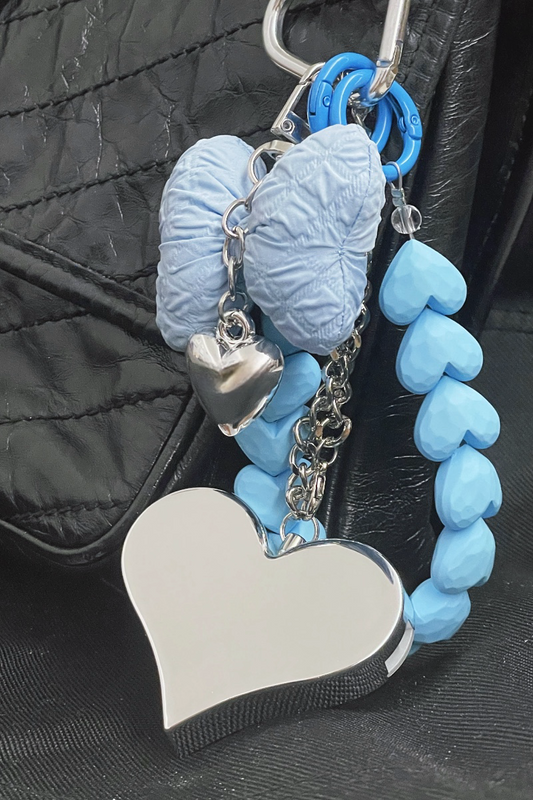 Heartbeat Safety Alarm Charm Collection (blue butterfly silver set)