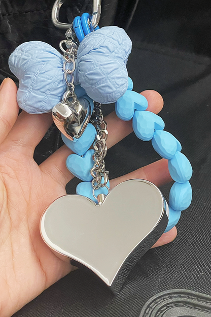 Heartbeat Safety Alarm Charm Collection (blue butterfly silver set)