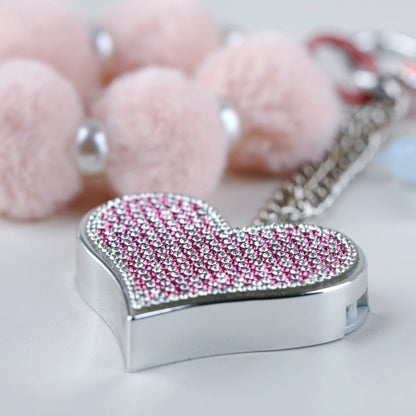 Heartbeat Safety Alarm Charm Collection (fuzzy pink puppy diamante set）