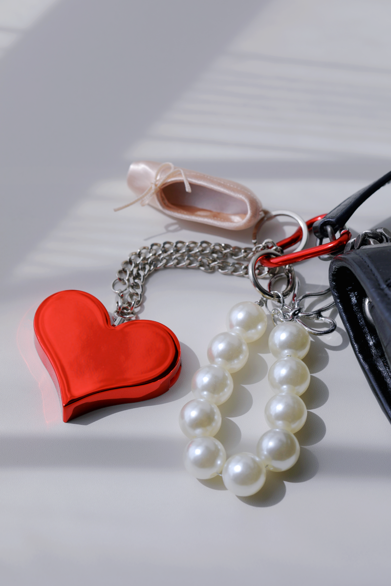 Heartbeat Safety Alarm Charm Collection (dancing pearl red set)